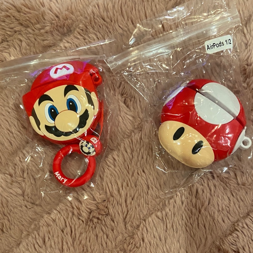 Apple AirPods Red Mario Themed Case